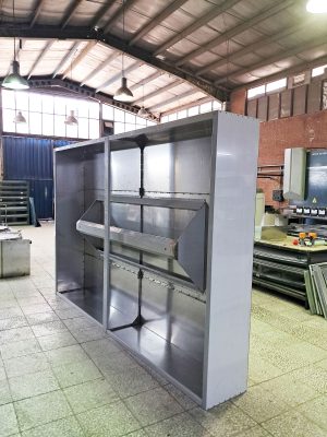هود استیل صنعتی ۳۰۴ با فیلتر چربی‌گیر